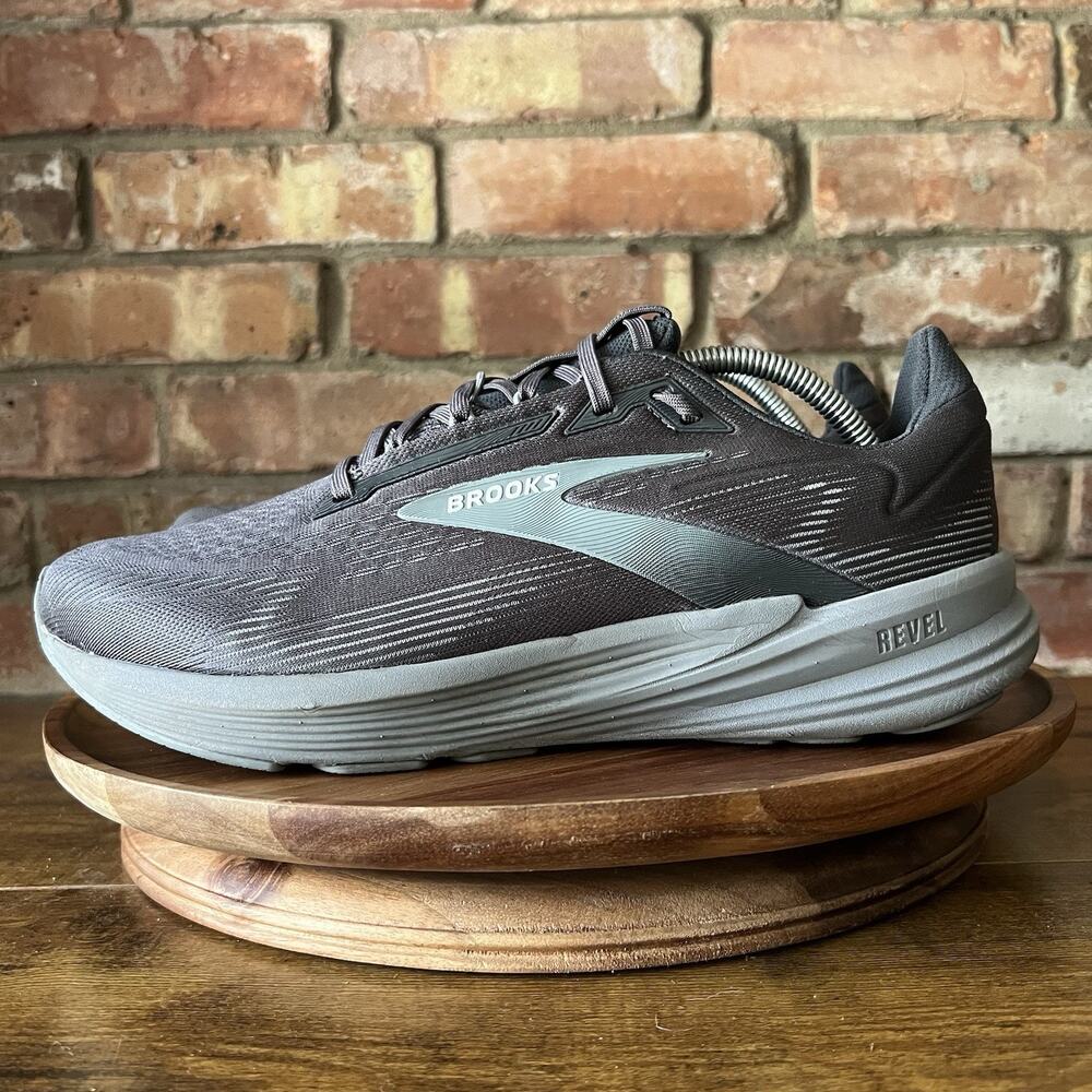 Brooks Revel 8 Men's Gray Mesh Trainer Cushioned Running Shoes Sneakers 11 2E